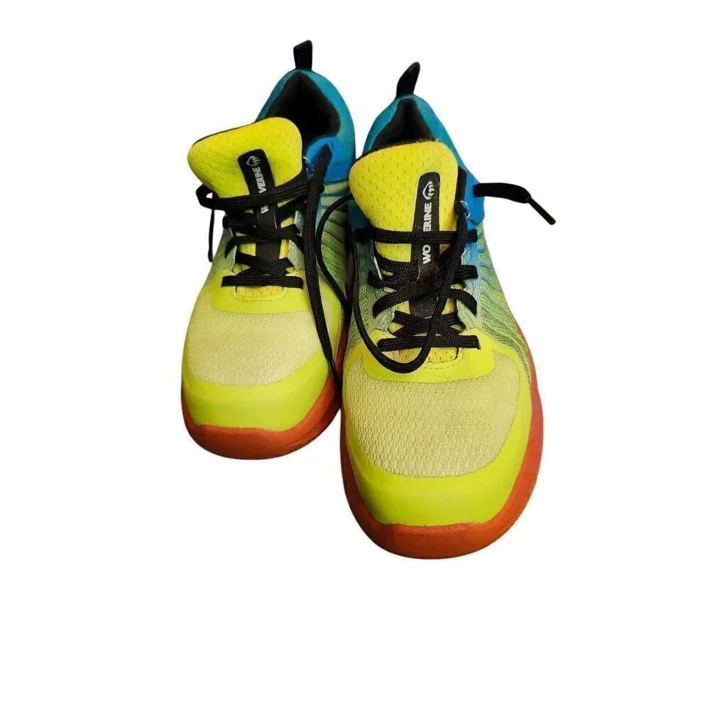 Wolverine Bolt Durashocks Size 11M Shoes Carbon Safety Toe Yellow Blue